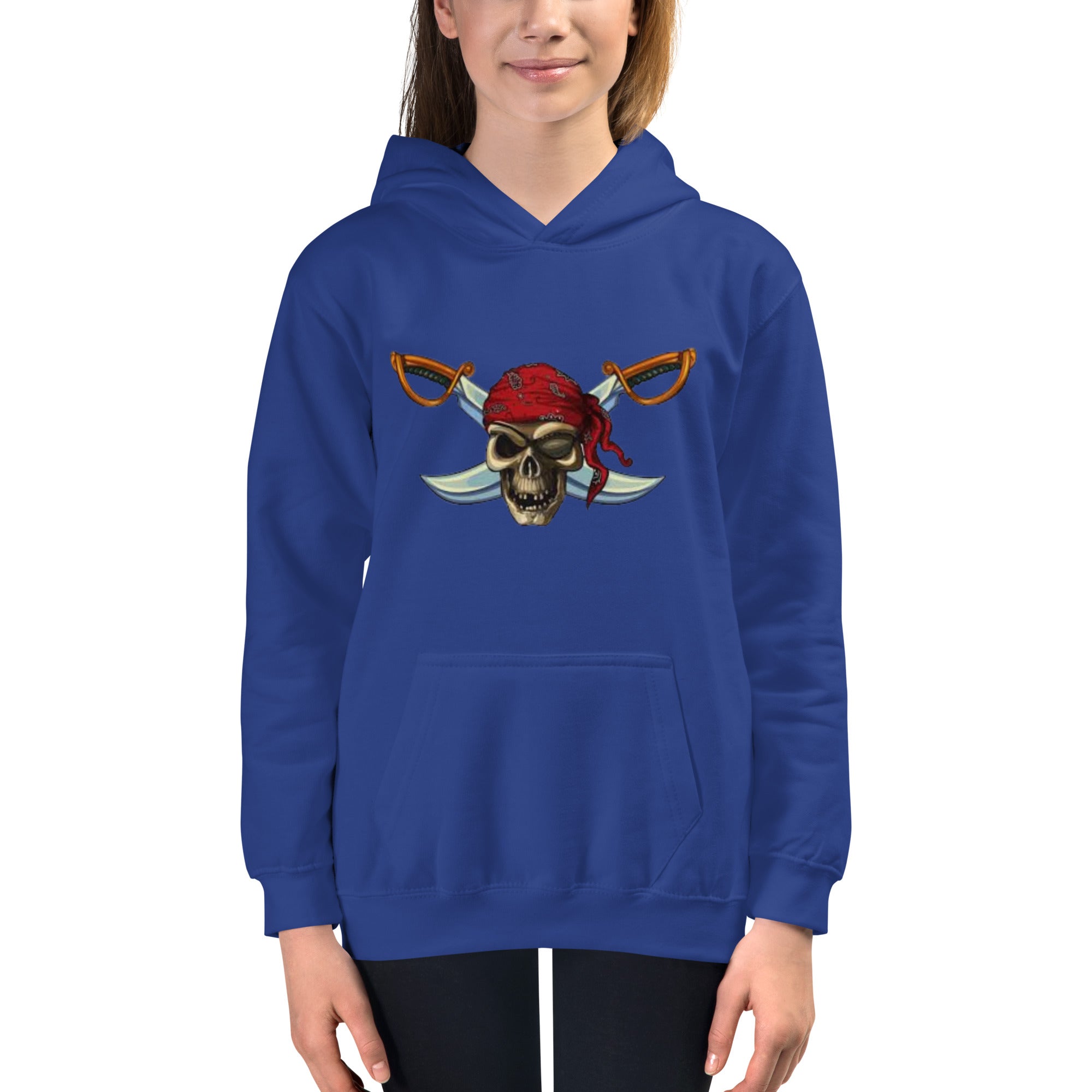 Hoodie Skull with Crossed Swords