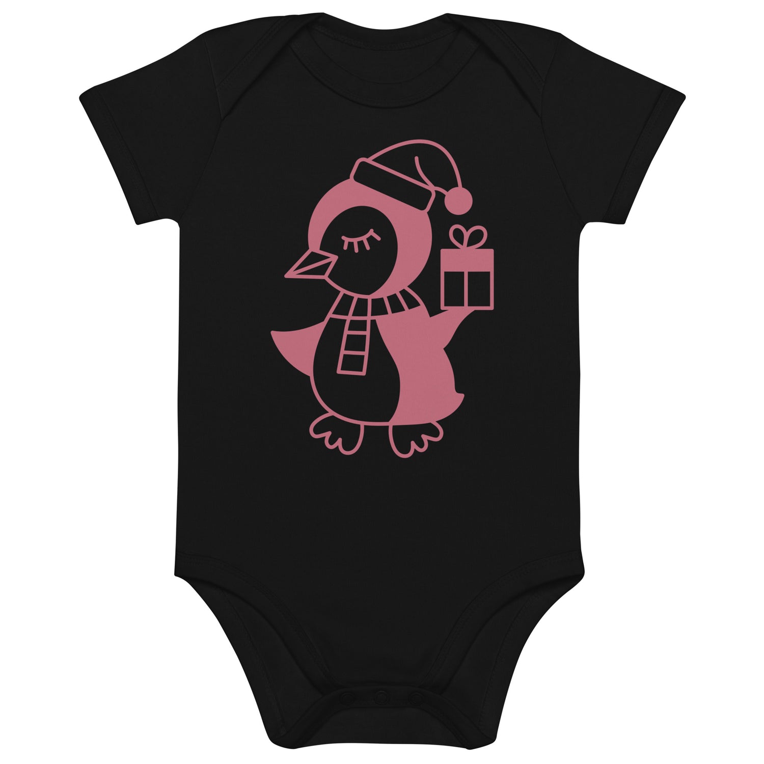 Christmas Penguin Organic cotton baby bodysuit