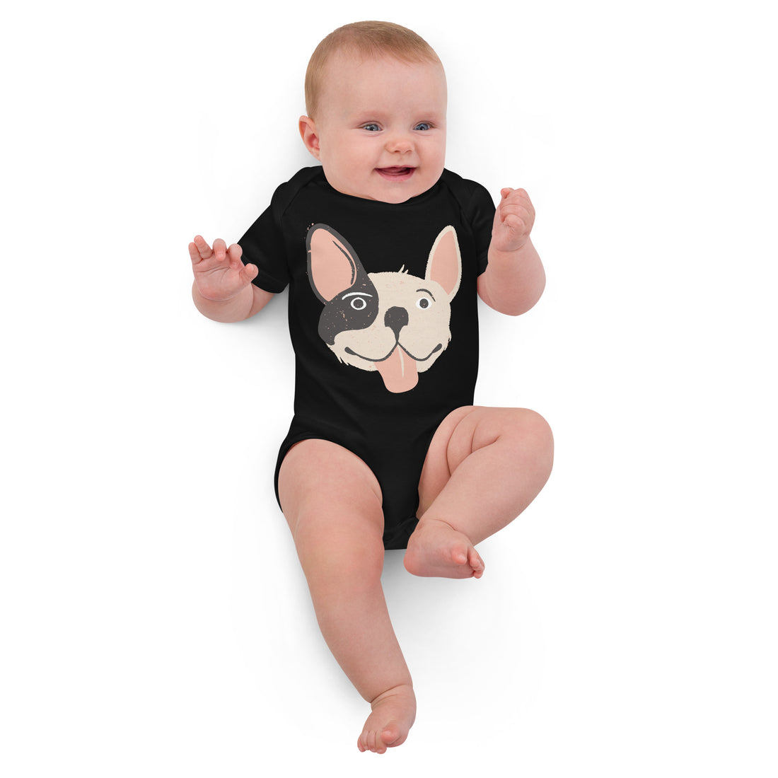 Organic cotton baby bodysuit Dog