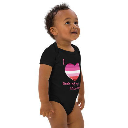 Organic cotton baby bodysuit Two Mummies Lesbian