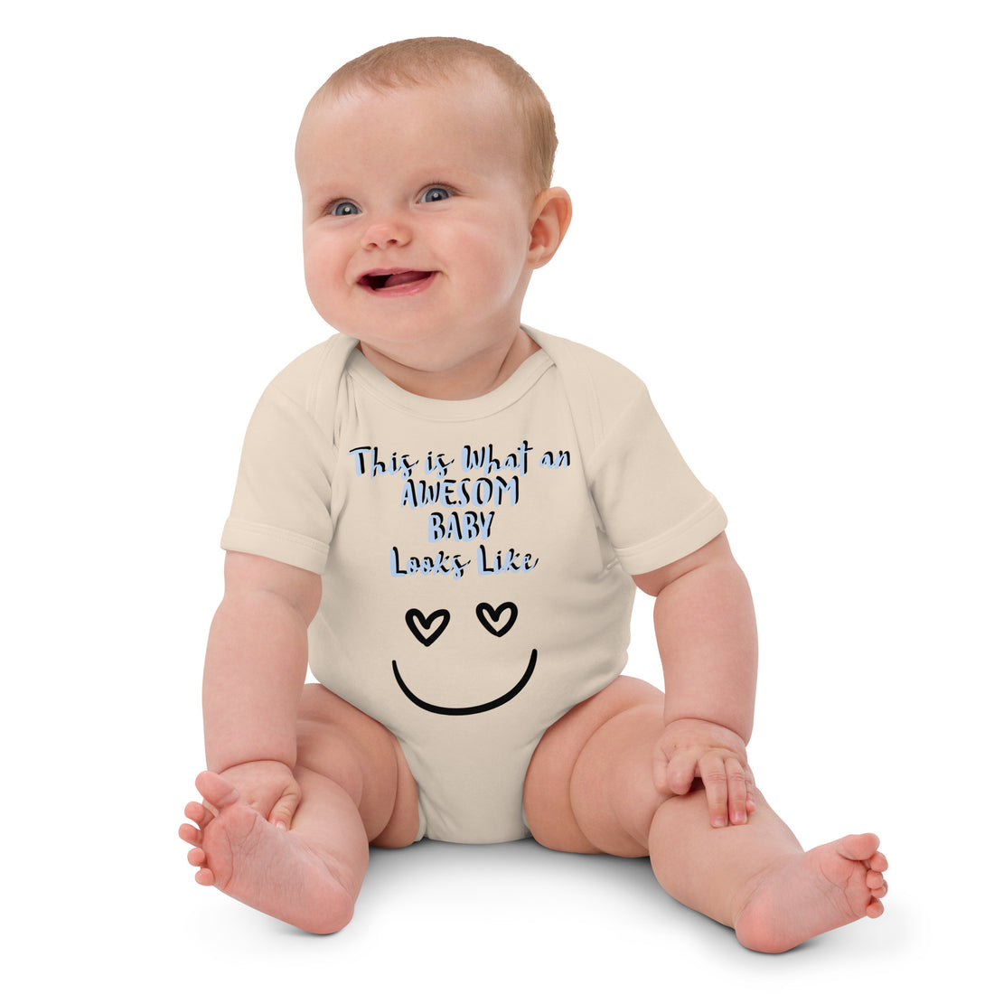 Organic cotton baby bodysuit Awesome Baby