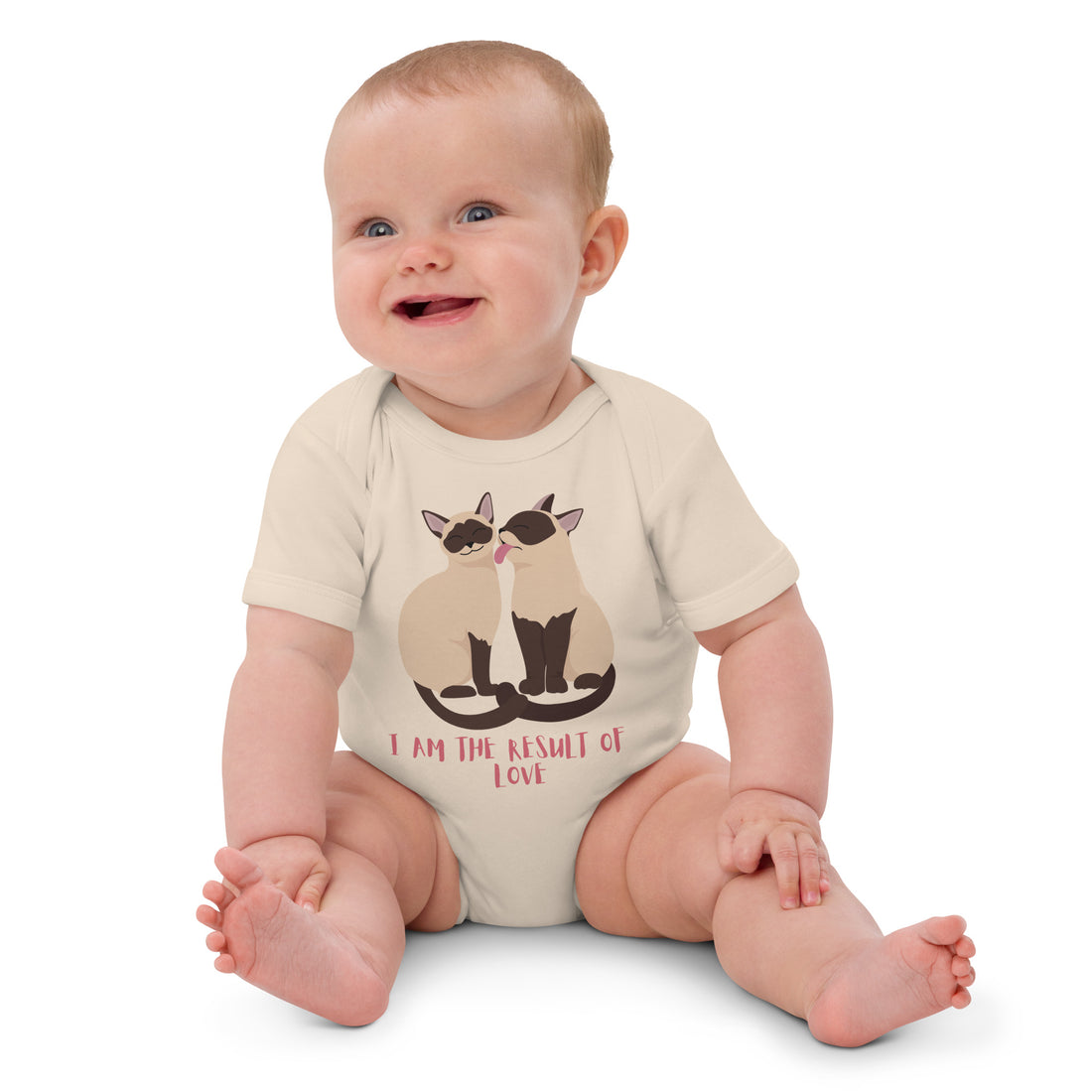 Organic cotton baby bodysuit Result of Love