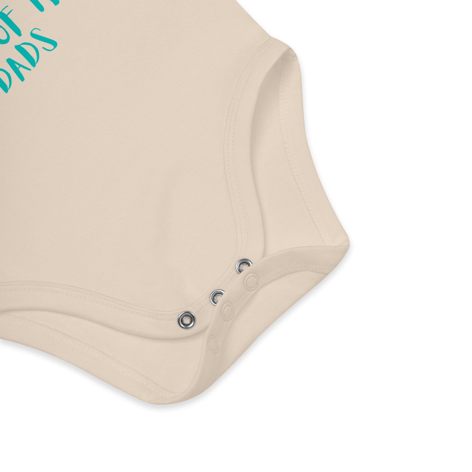 Organic cotton baby bodysuit Two Dads Gay Heart