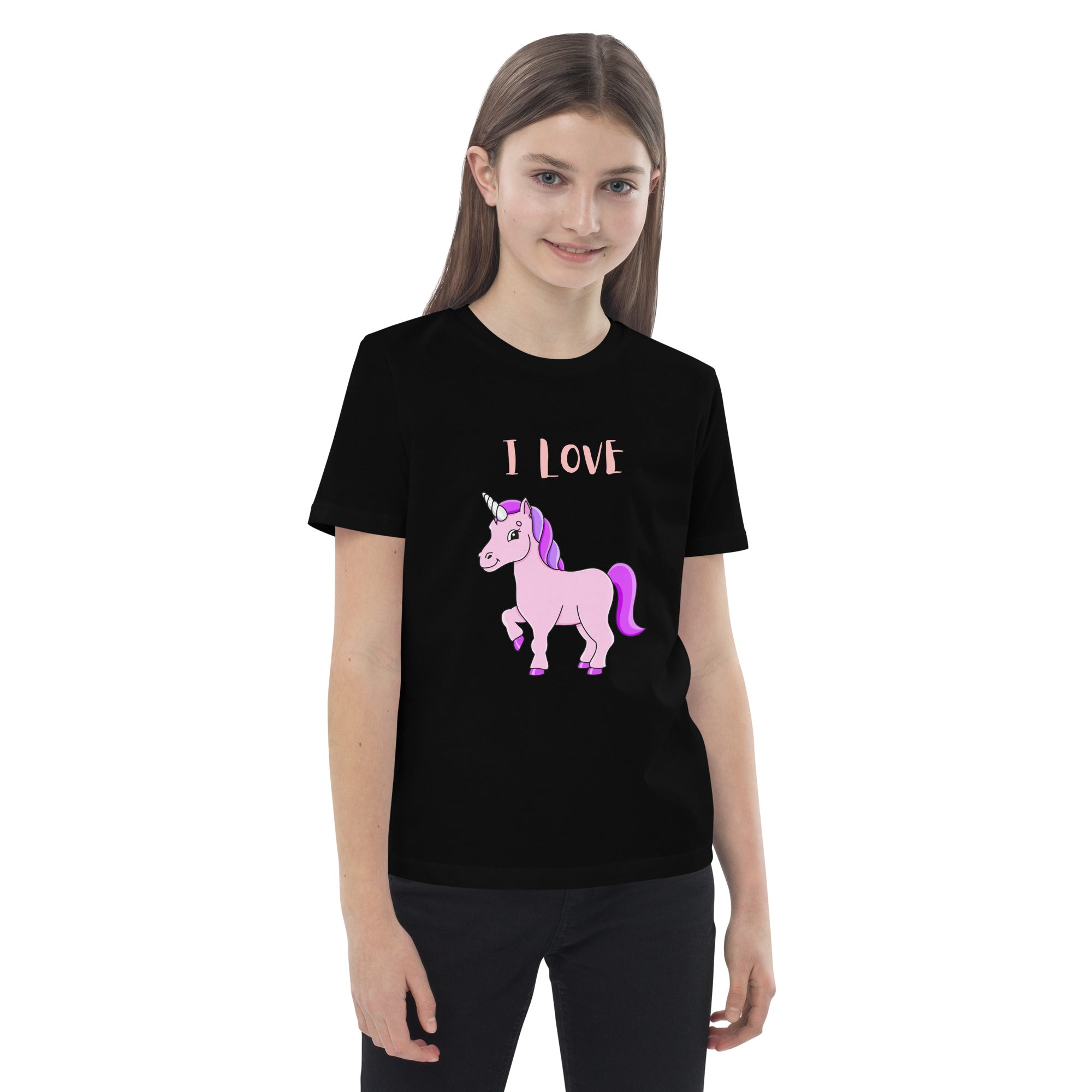 Organic cotton kids t-shirt Love Unicorn