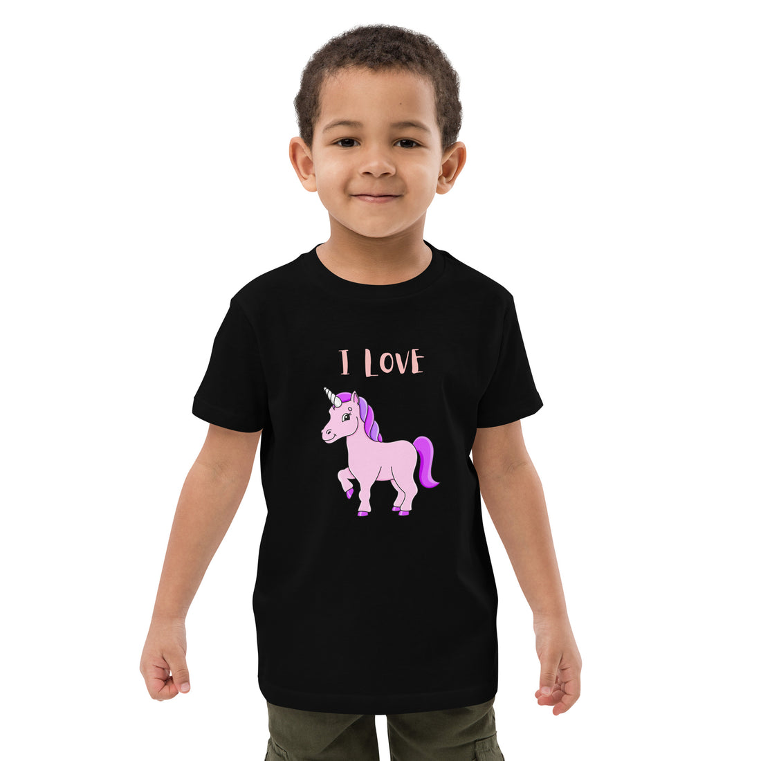 Organic cotton kids t-shirt Love Unicorn