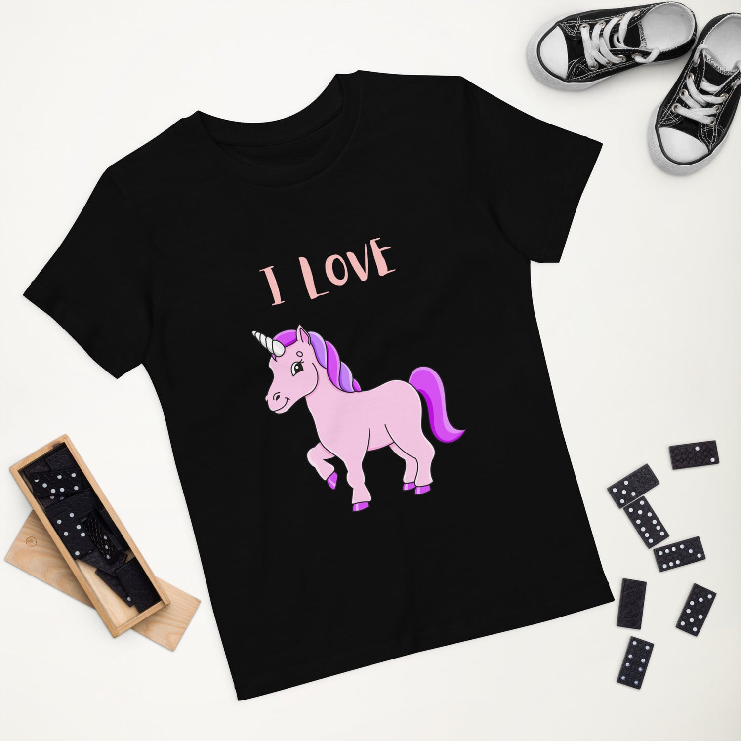 Organic cotton kids t-shirt Love Unicorn