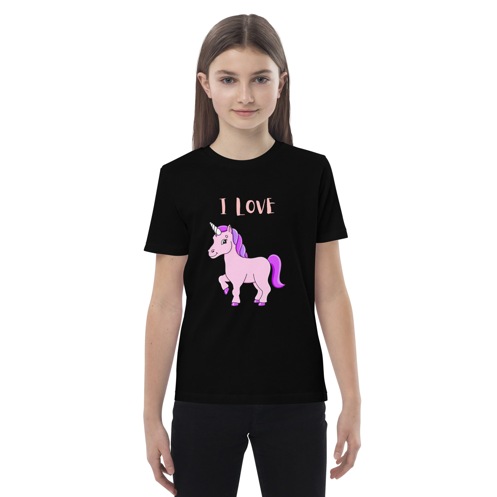 Organic cotton kids t-shirt Love Unicorn