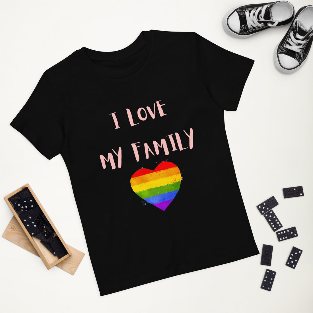 Organic cotton kids t-shirt Love Family