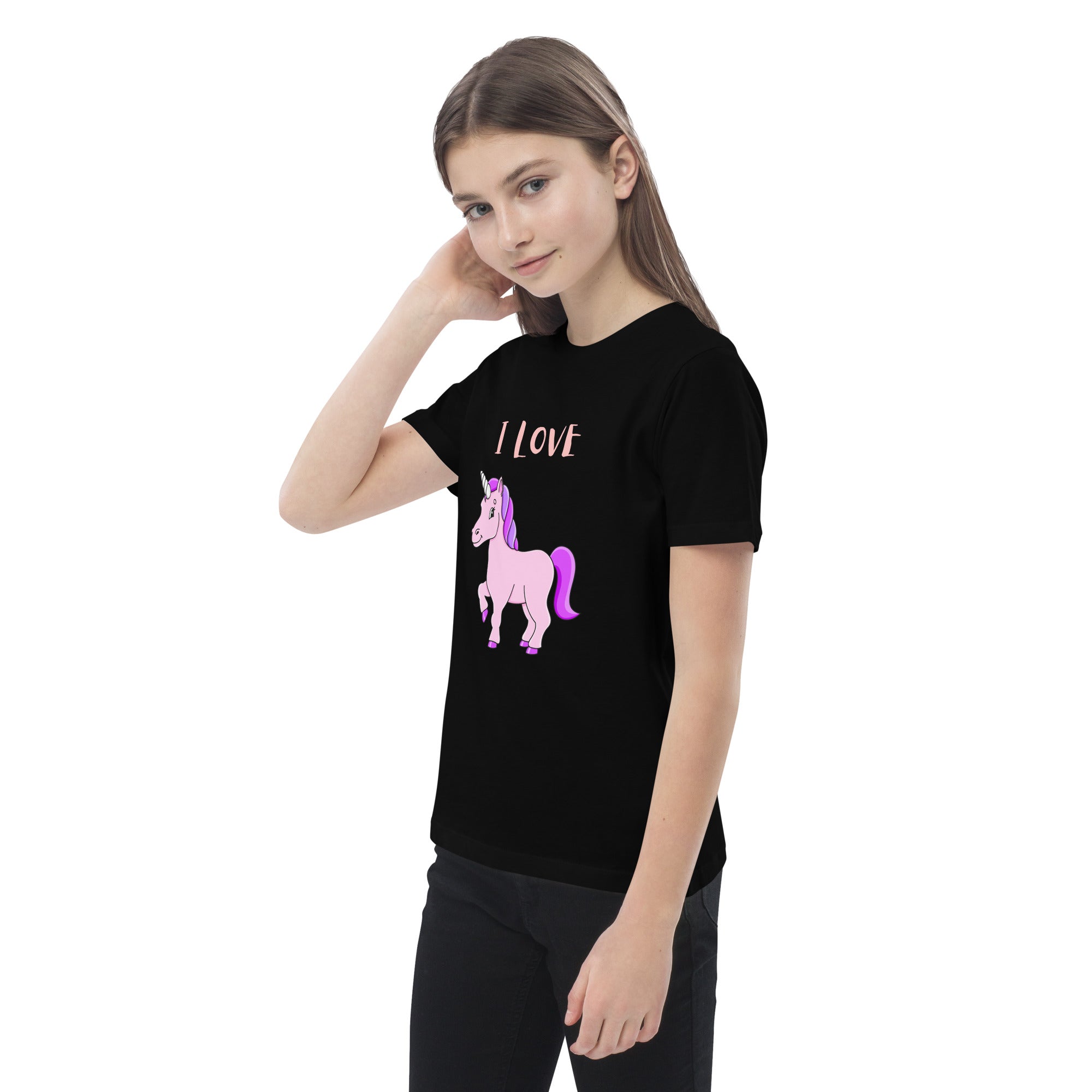 Organic cotton kids t-shirt Love Unicorn