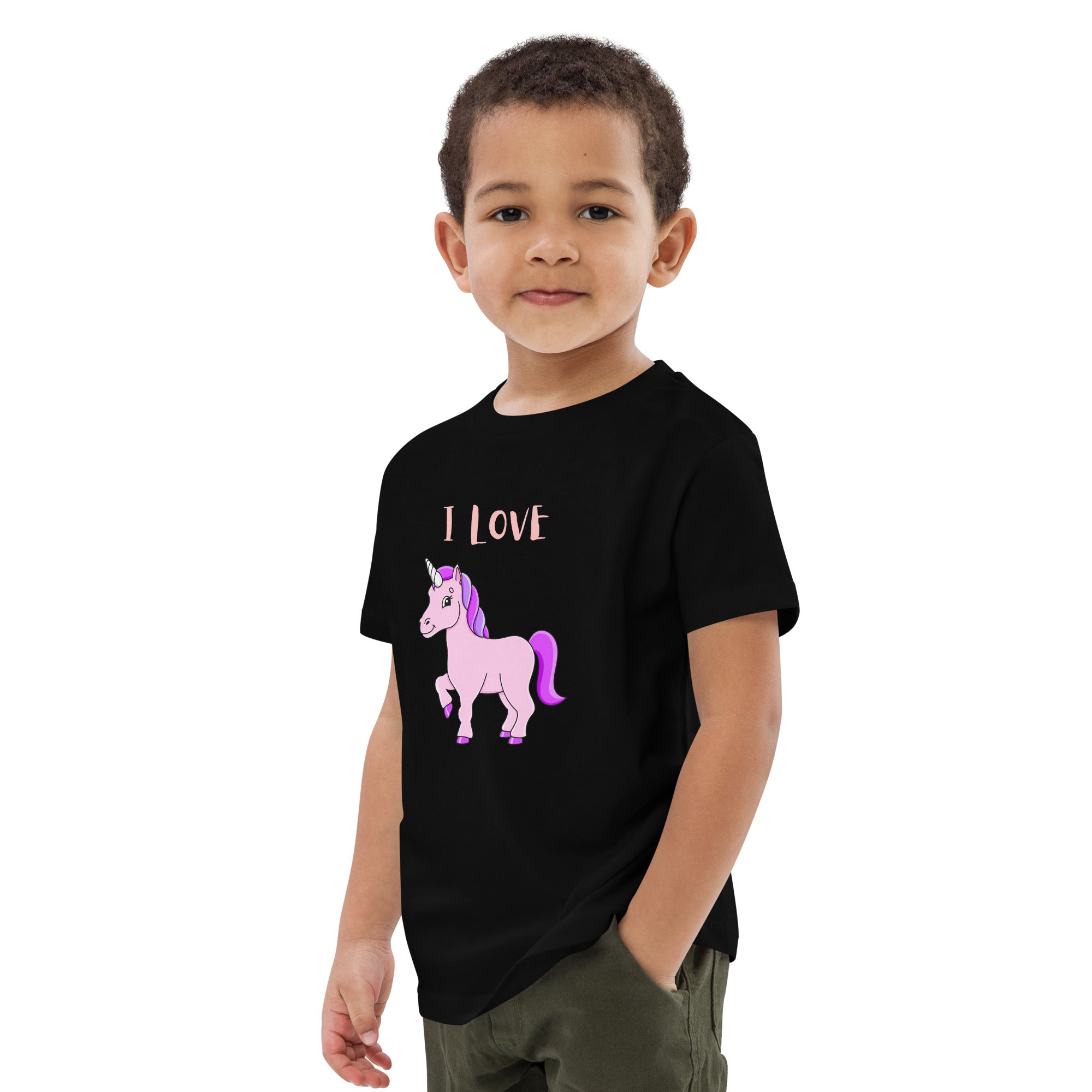 Organic cotton kids t-shirt Love Unicorn