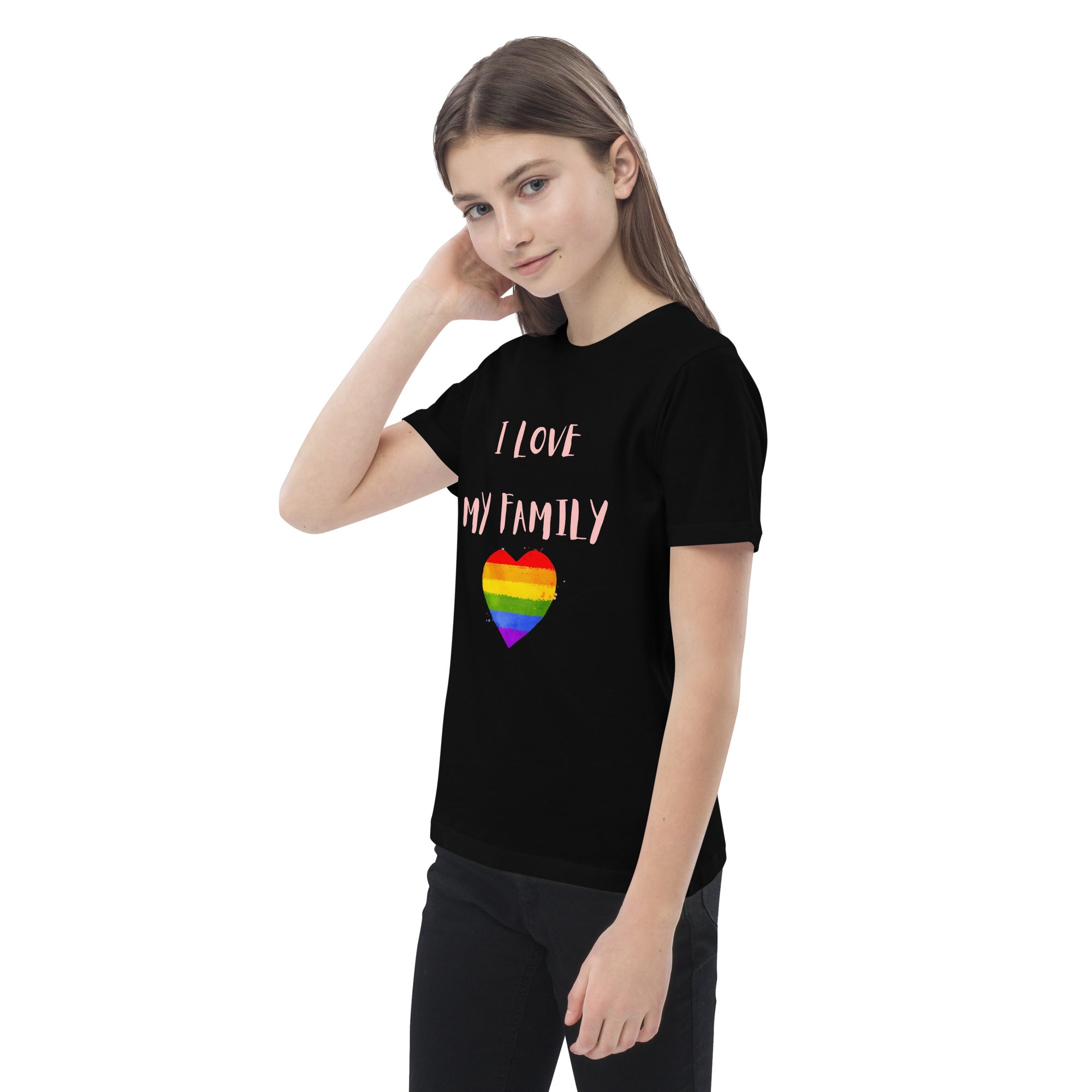 Organic cotton kids t-shirt Love Family