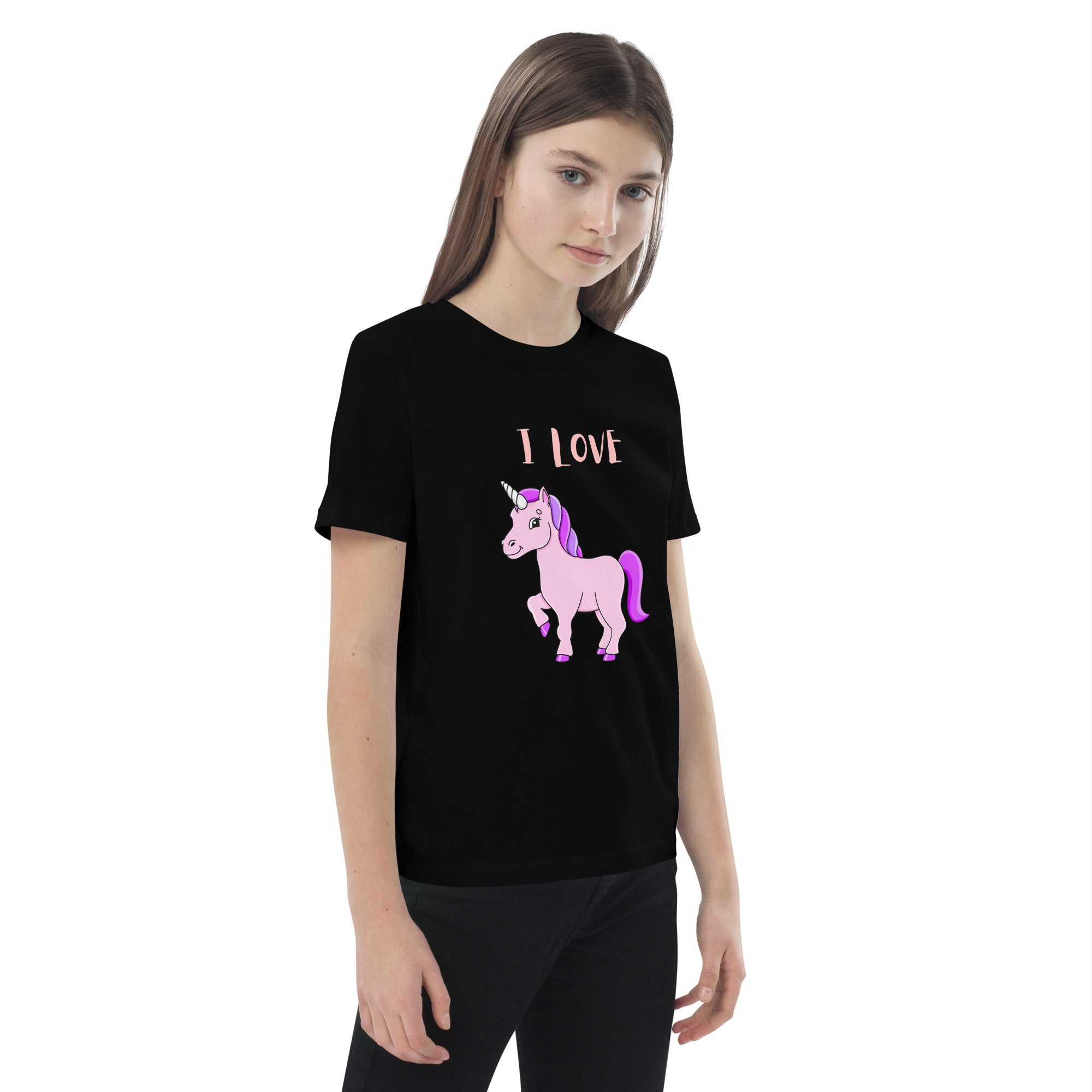 Organic cotton kids t-shirt Love Unicorn