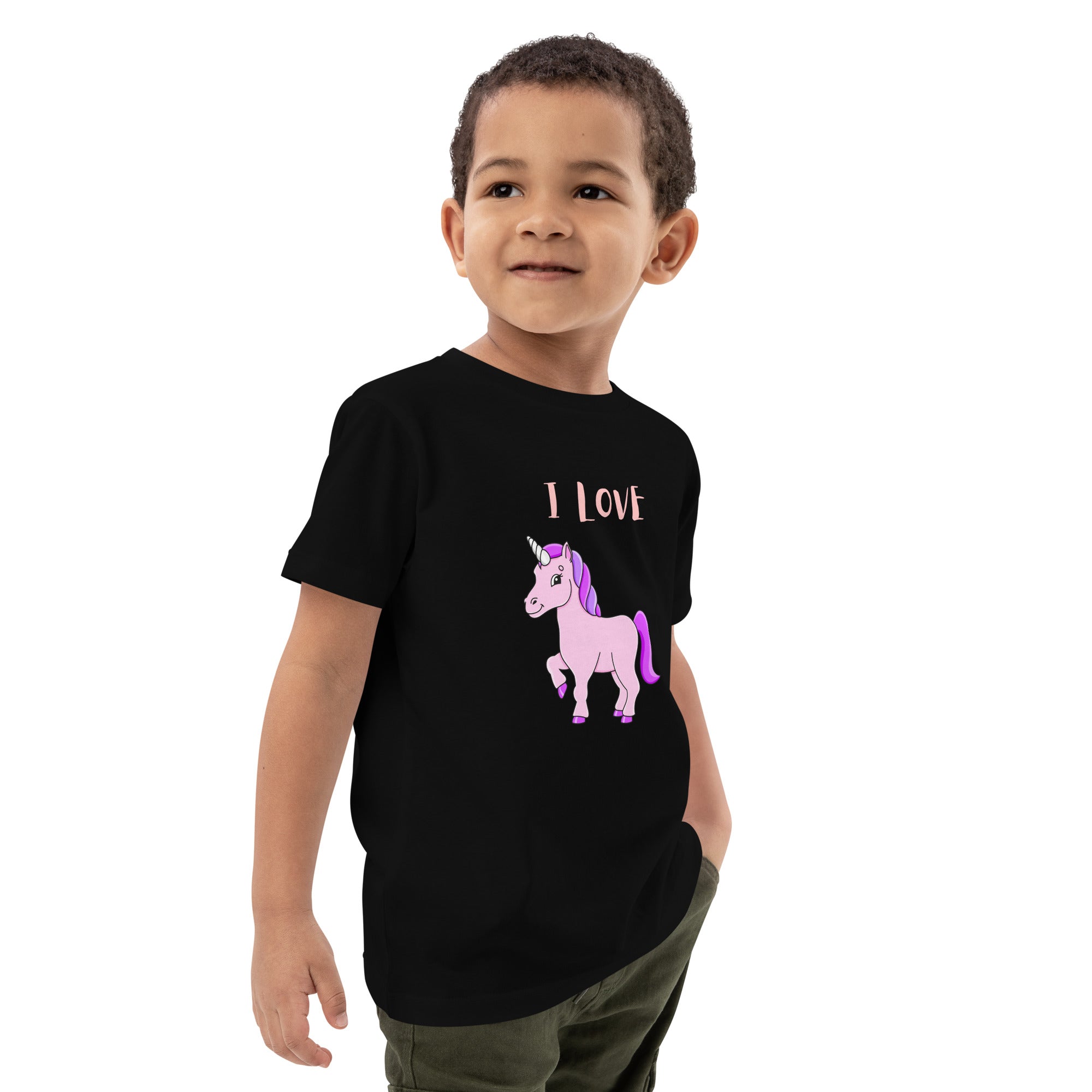 Organic cotton kids t-shirt Love Unicorn