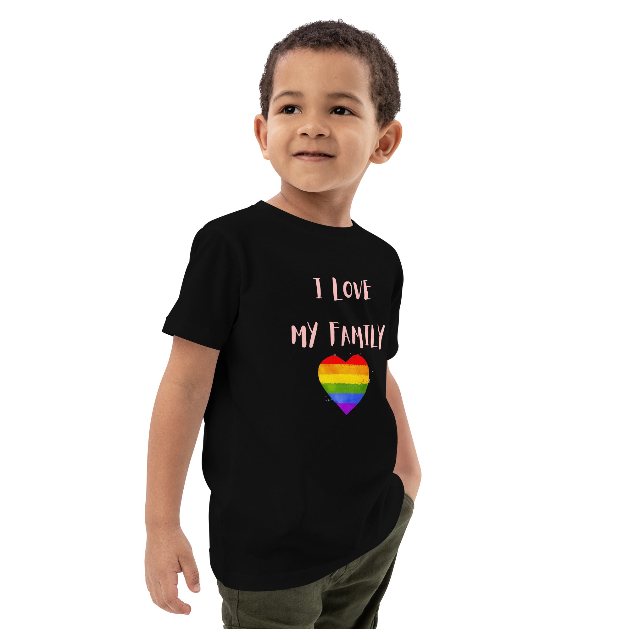 Organic cotton kids t-shirt Love Family