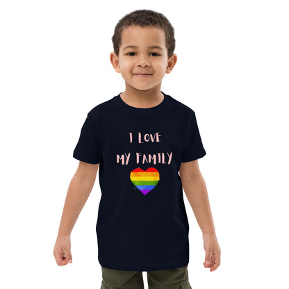 Organic cotton kids t-shirt Love Family