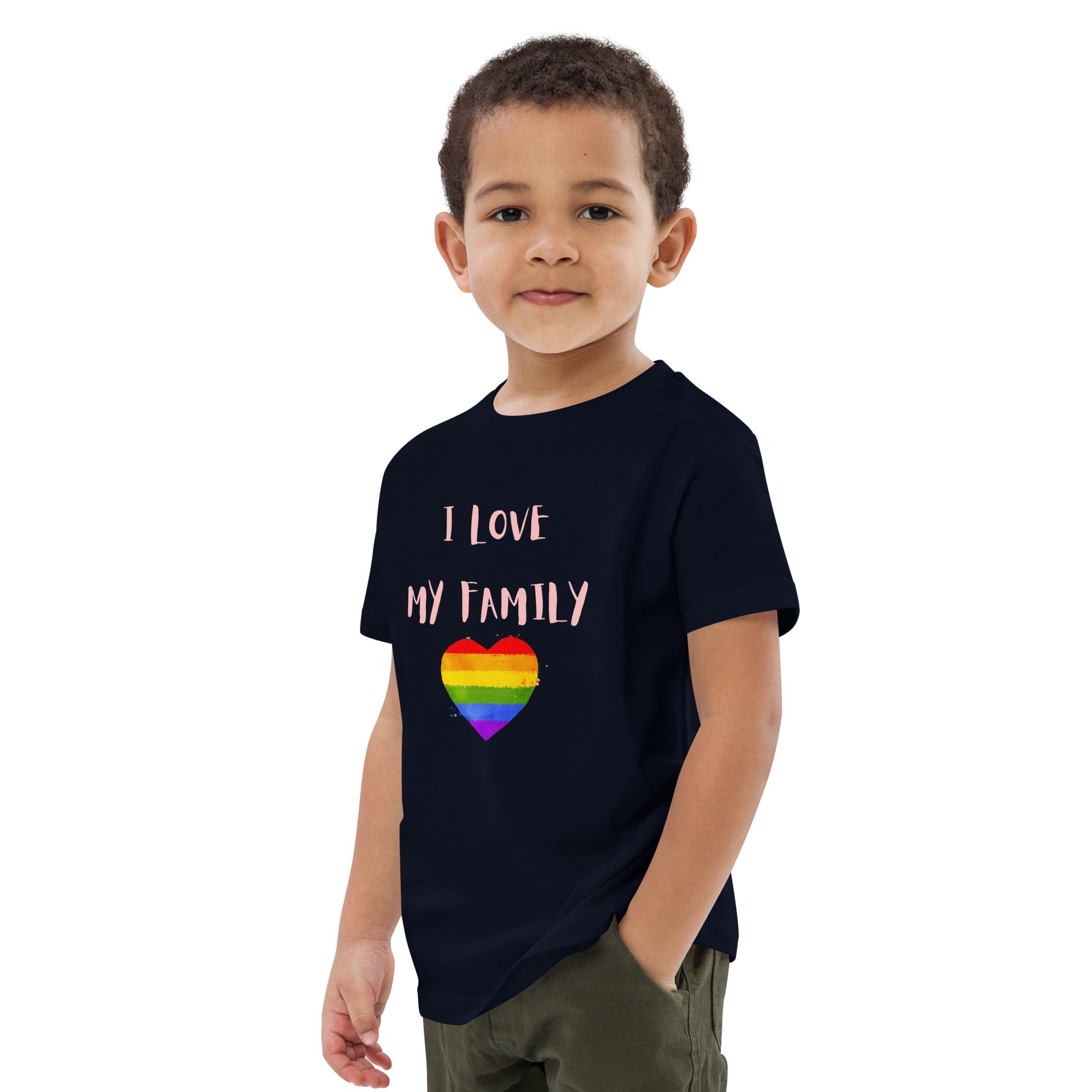 Organic cotton kids t-shirt Love Family