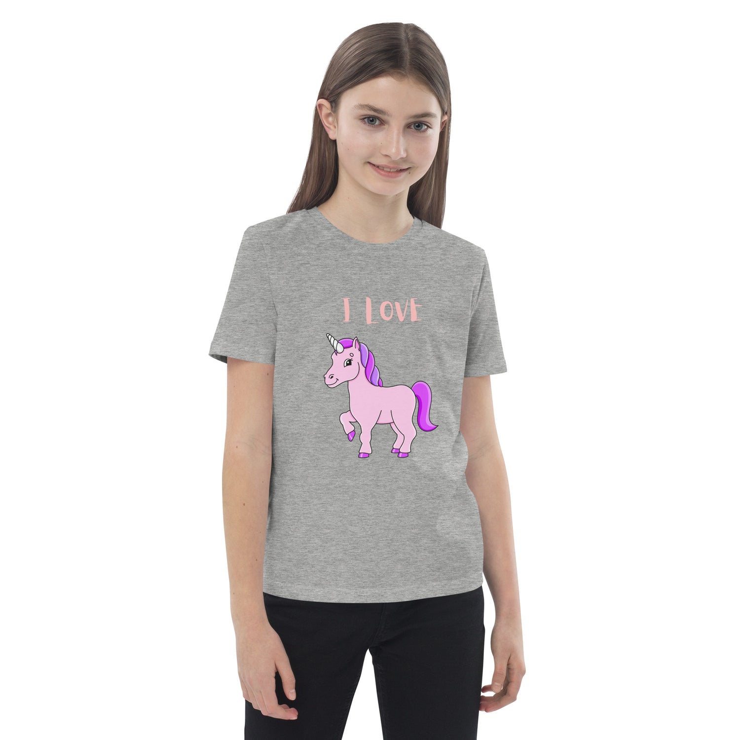 Organic cotton kids t-shirt Love Unicorn