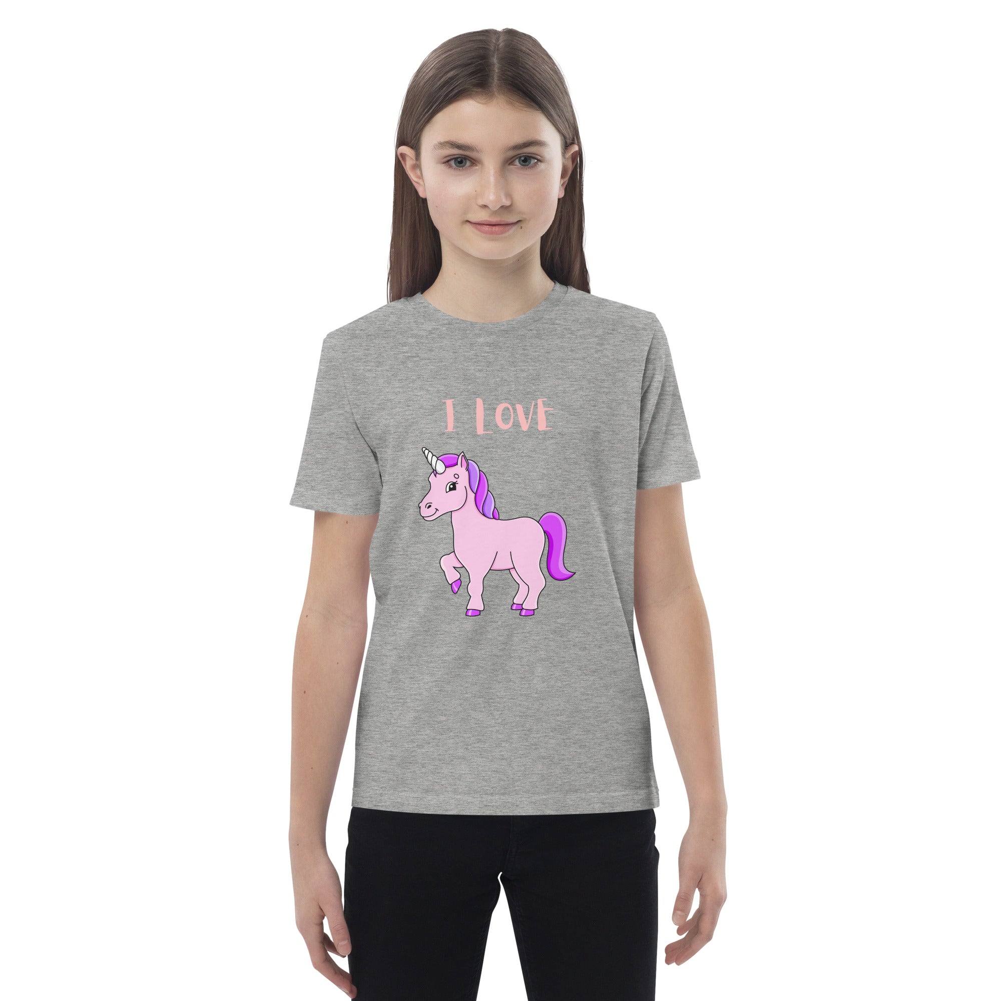 Organic cotton kids t-shirt Love Unicorn