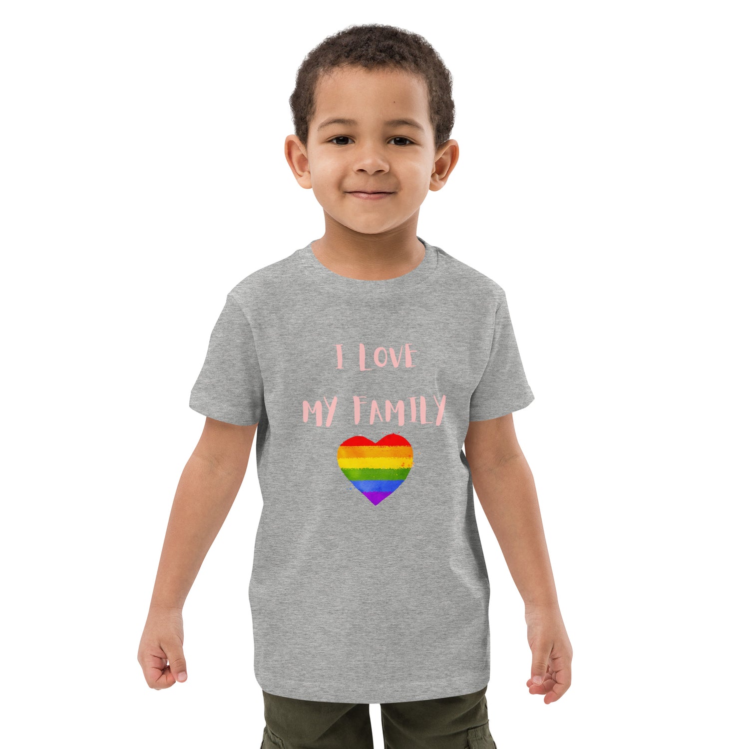 Organic cotton kids t-shirt Love Family