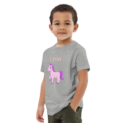 Organic cotton kids t-shirt Love Unicorn