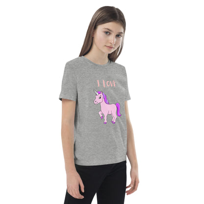 Organic cotton kids t-shirt Love Unicorn