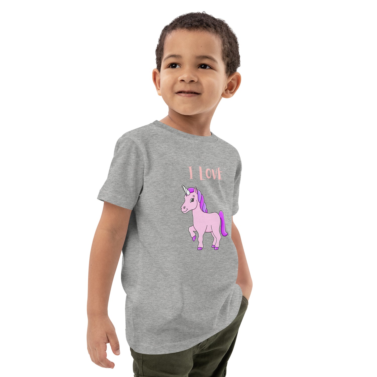 Organic cotton kids t-shirt Love Unicorn