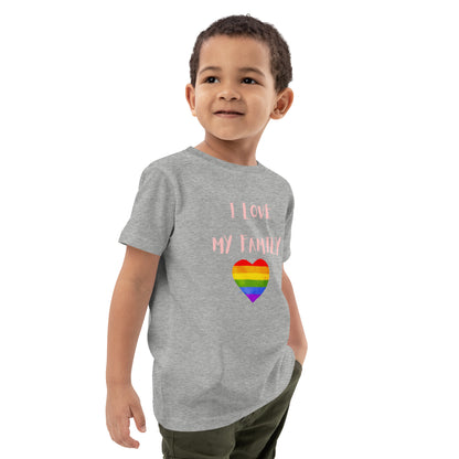 Organic cotton kids t-shirt Love Family