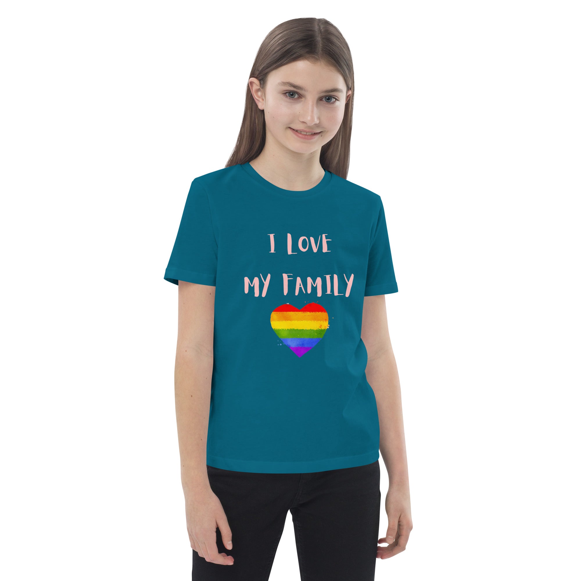 Organic cotton kids t-shirt Love Family