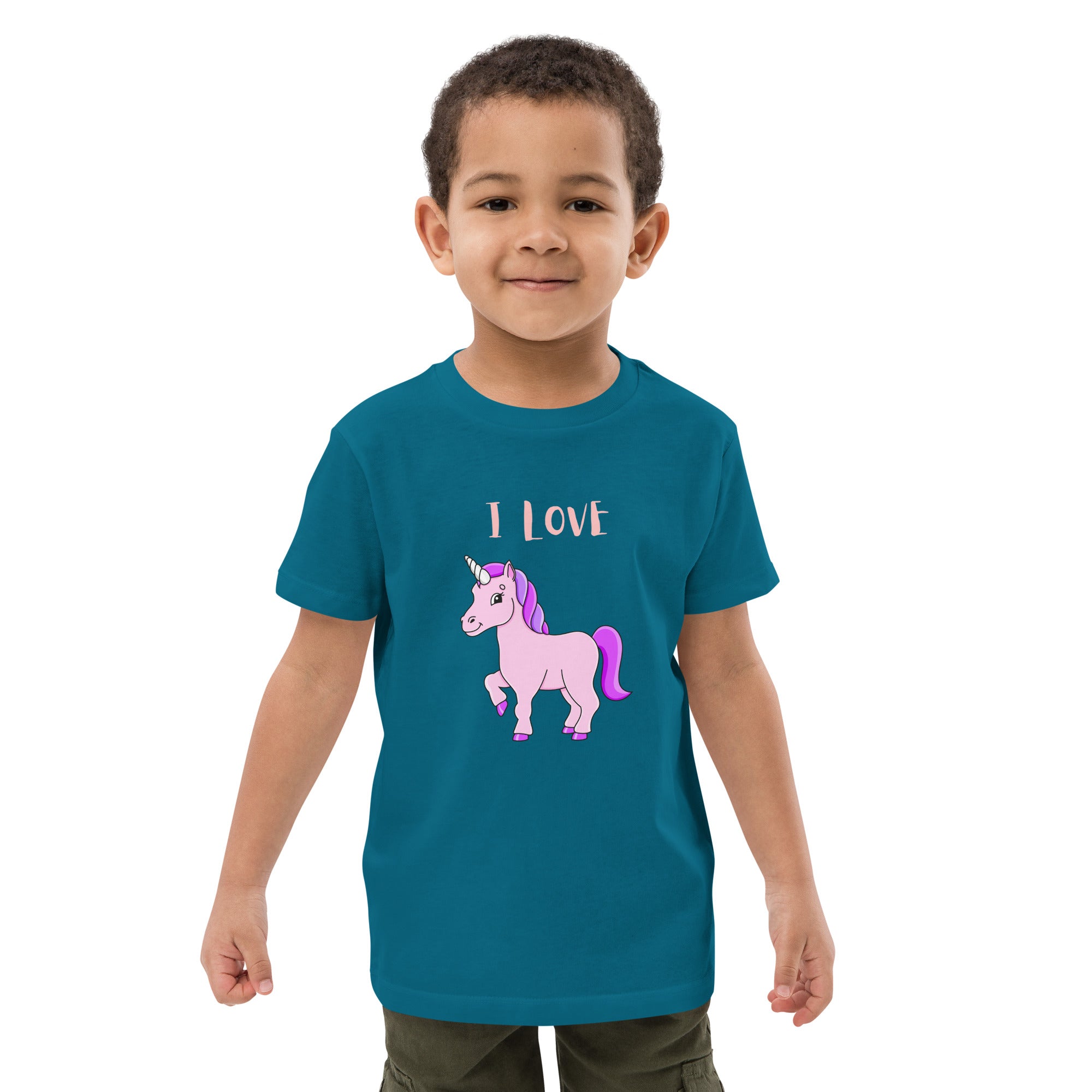 Organic cotton kids t-shirt Love Unicorn