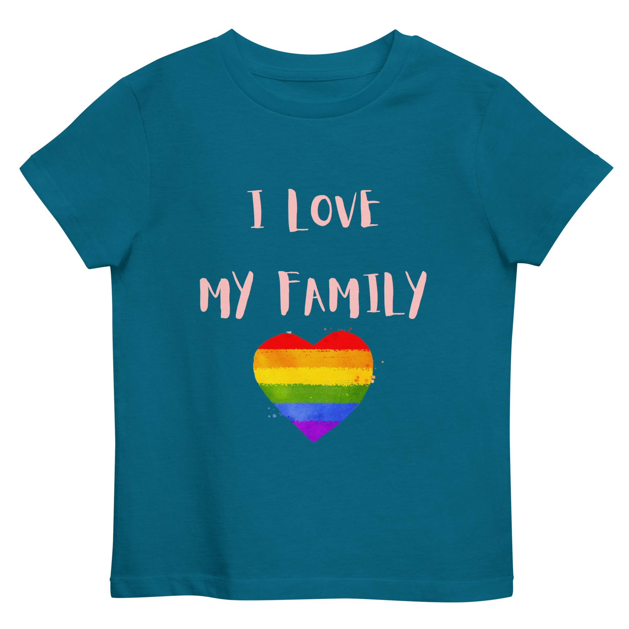 Organic cotton kids t-shirt Love Family