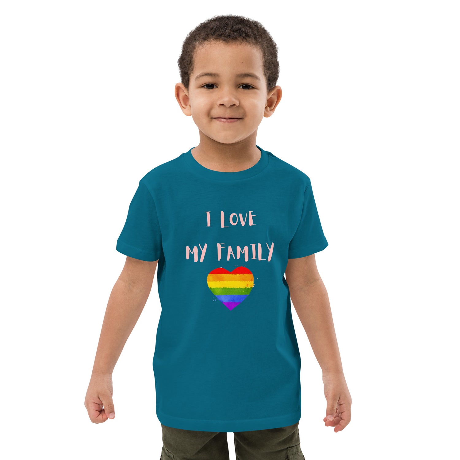 Organic cotton kids t-shirt Love Family