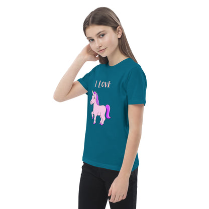 Organic cotton kids t-shirt Love Unicorn