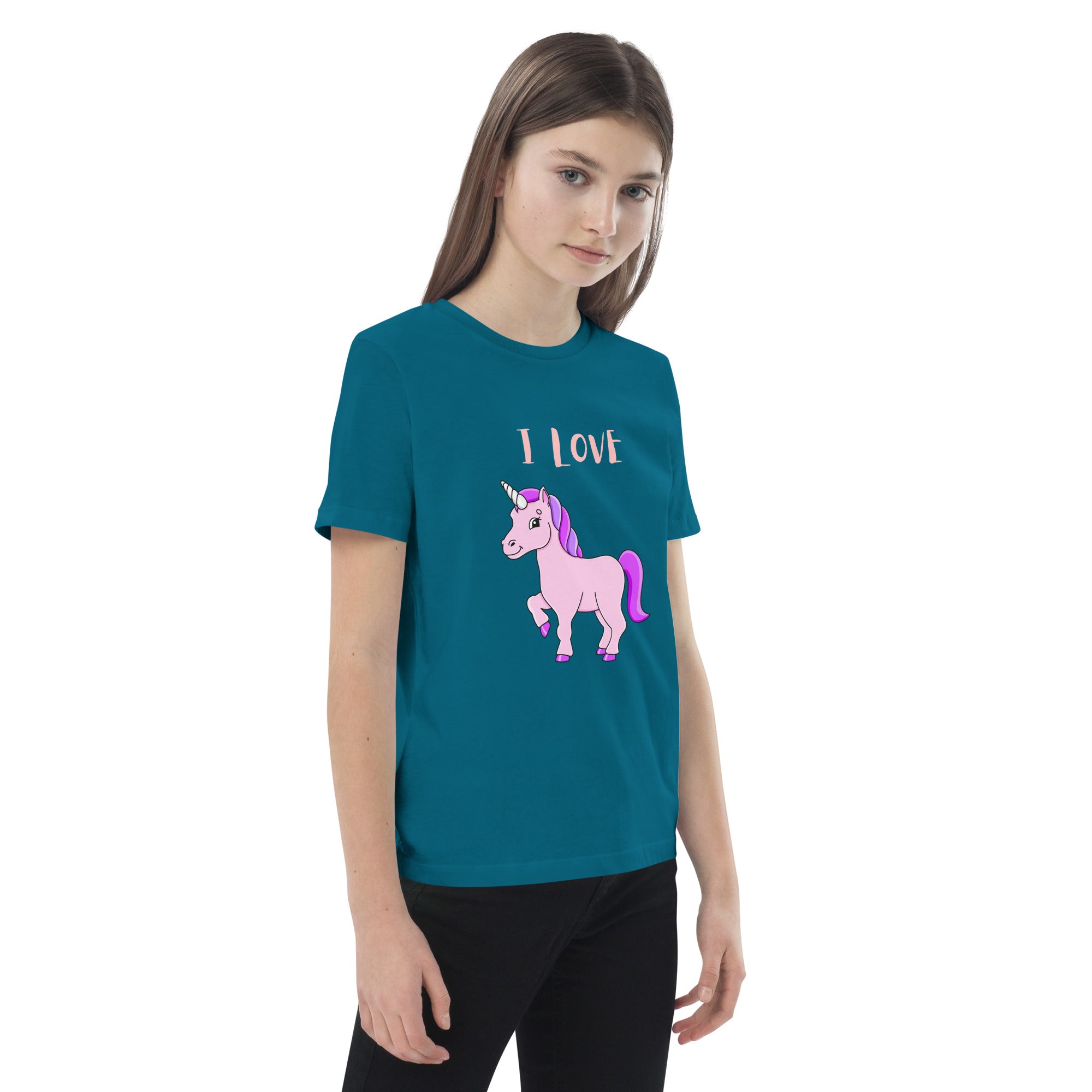 Organic cotton kids t-shirt Love Unicorn