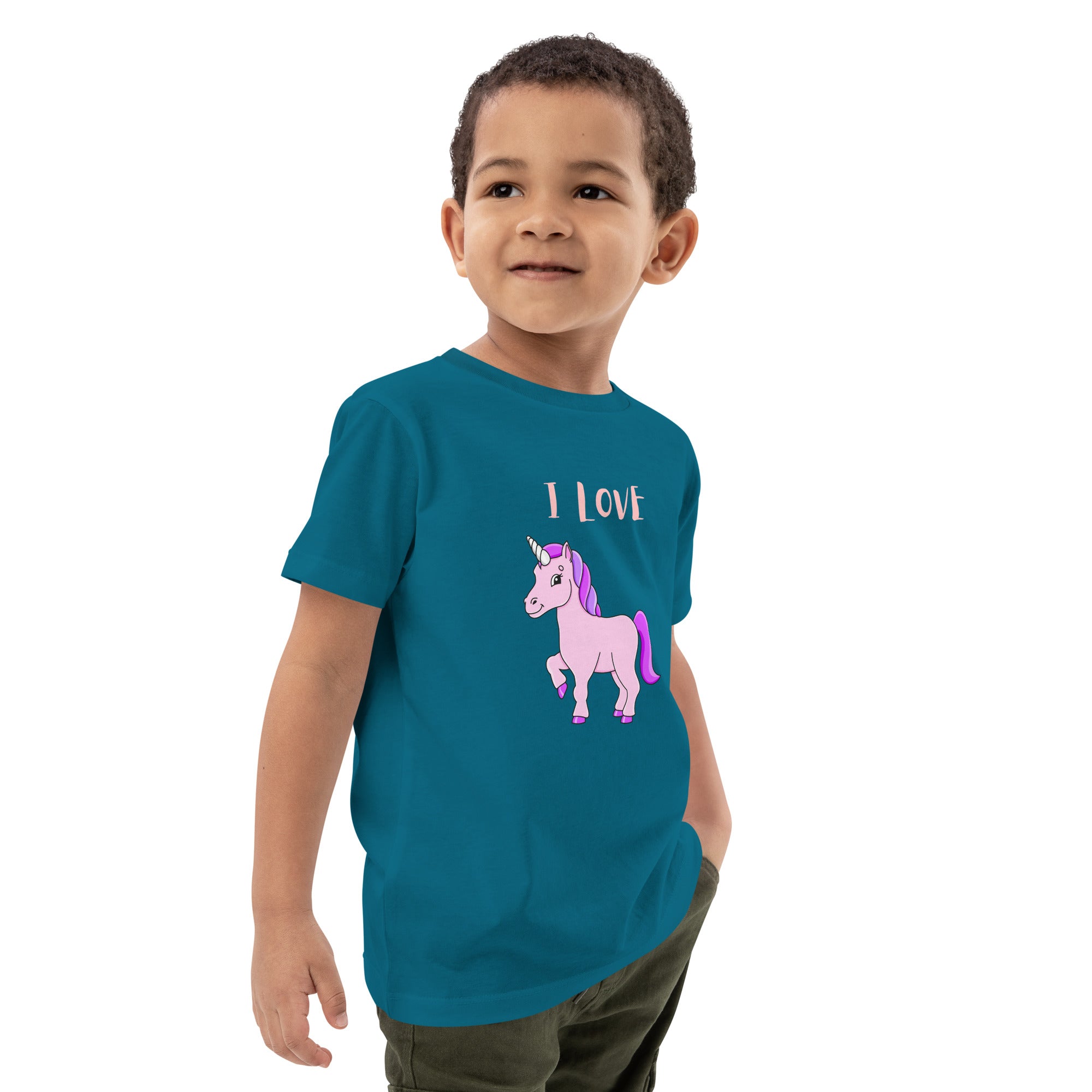 Organic cotton kids t-shirt Love Unicorn