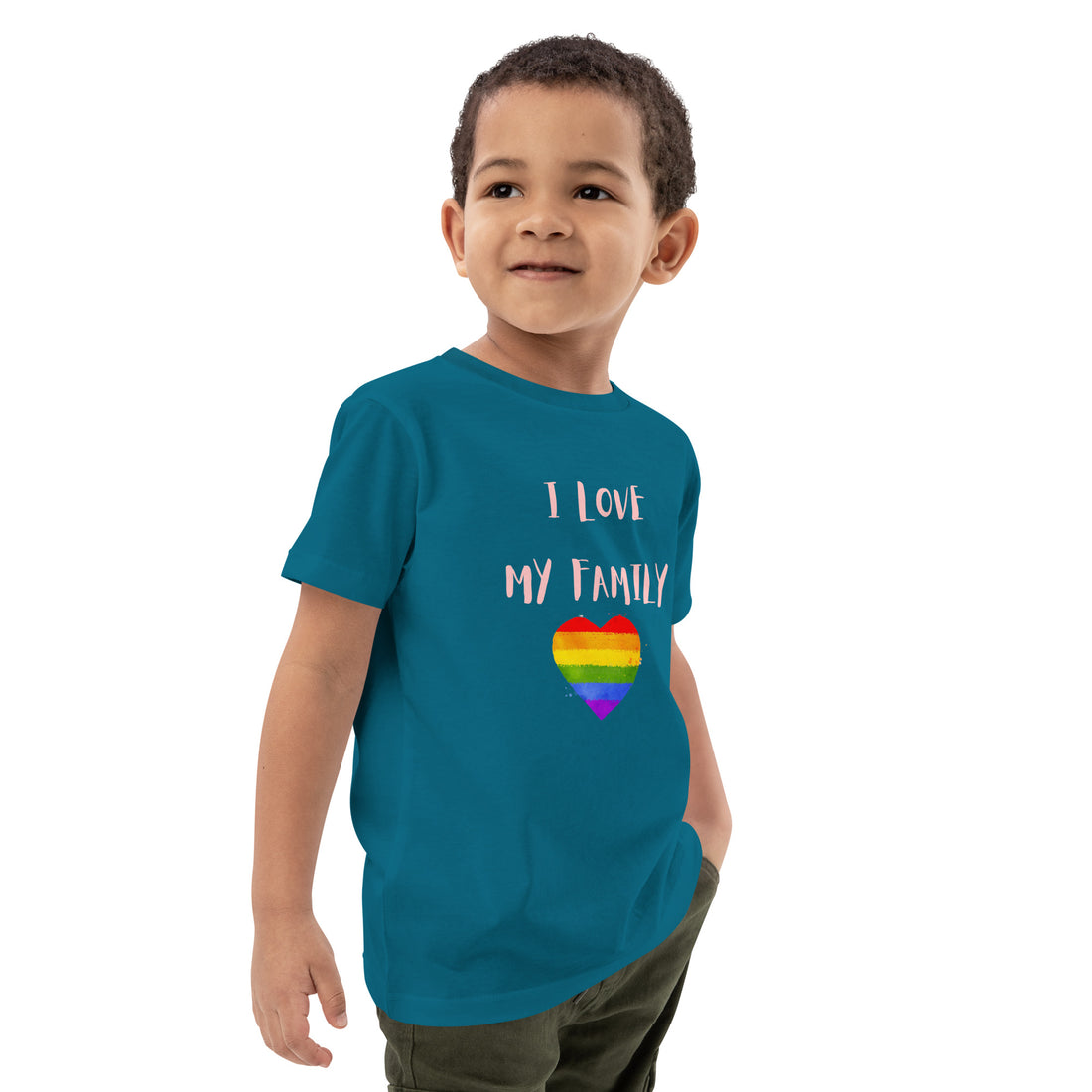 Organic cotton kids t-shirt Love Family