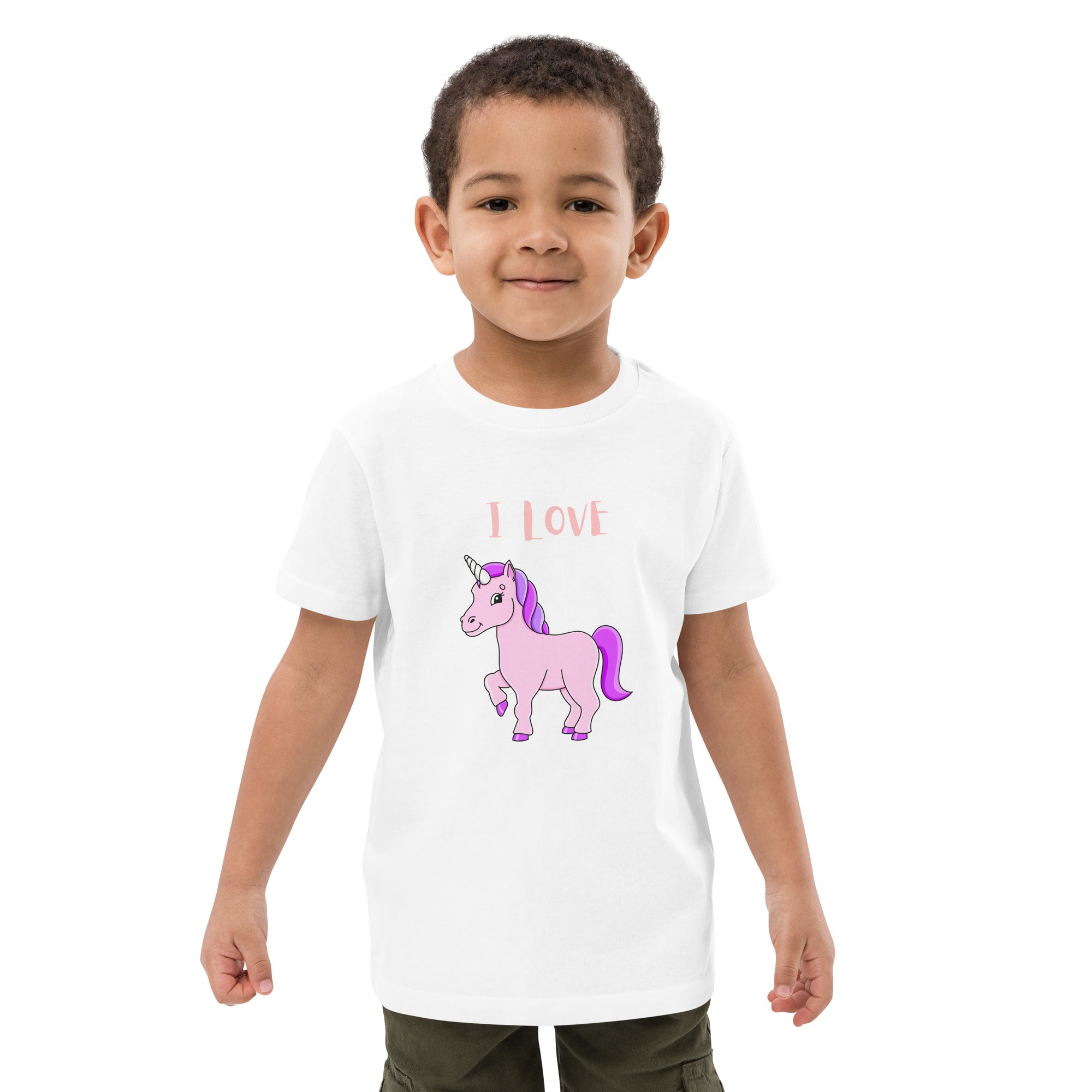 Organic cotton kids t-shirt Love Unicorn