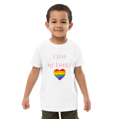 Organic cotton kids t-shirt Love Family