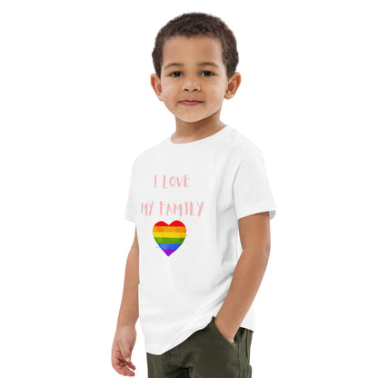 Organic cotton kids t-shirt Love Family