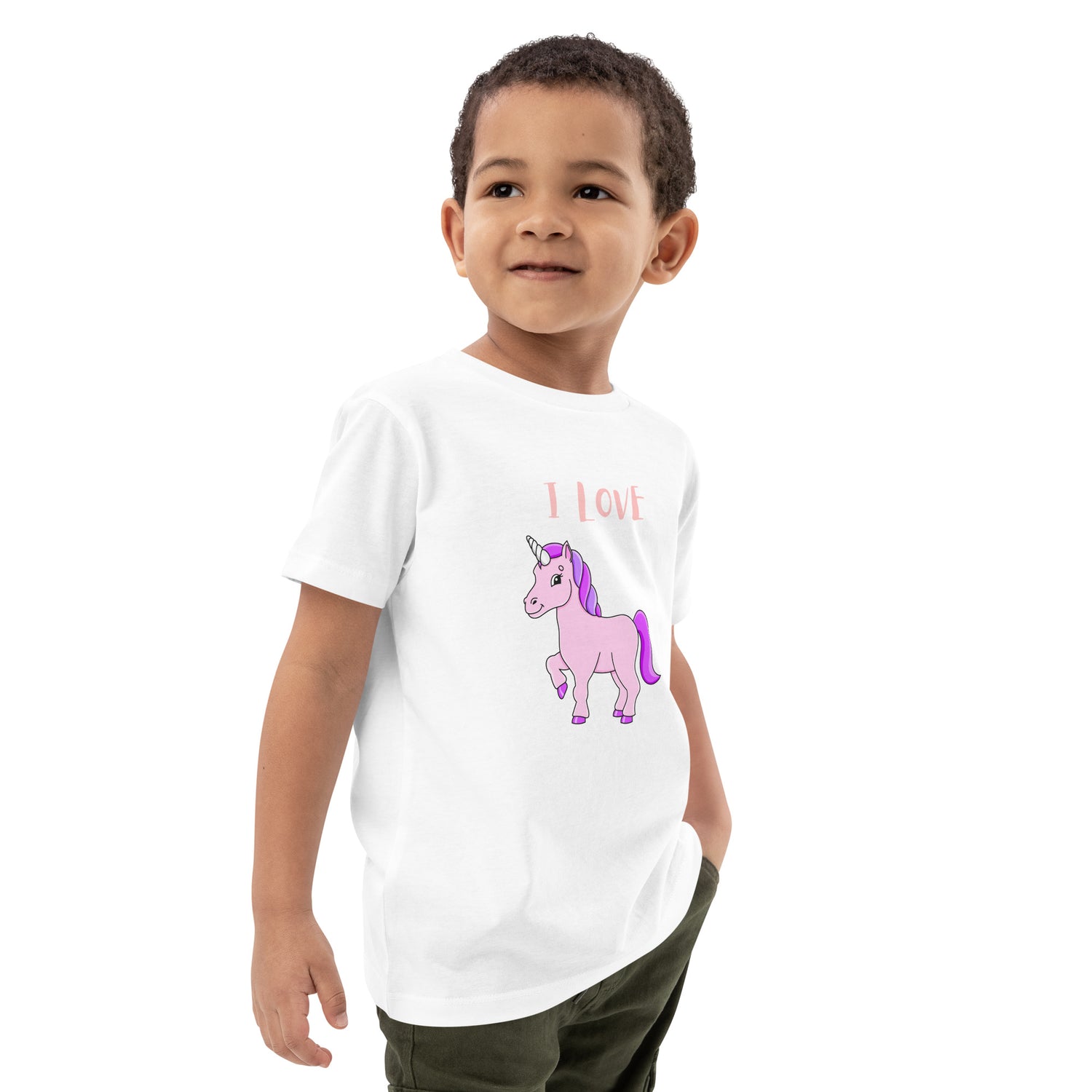 Organic cotton kids t-shirt Love Unicorn