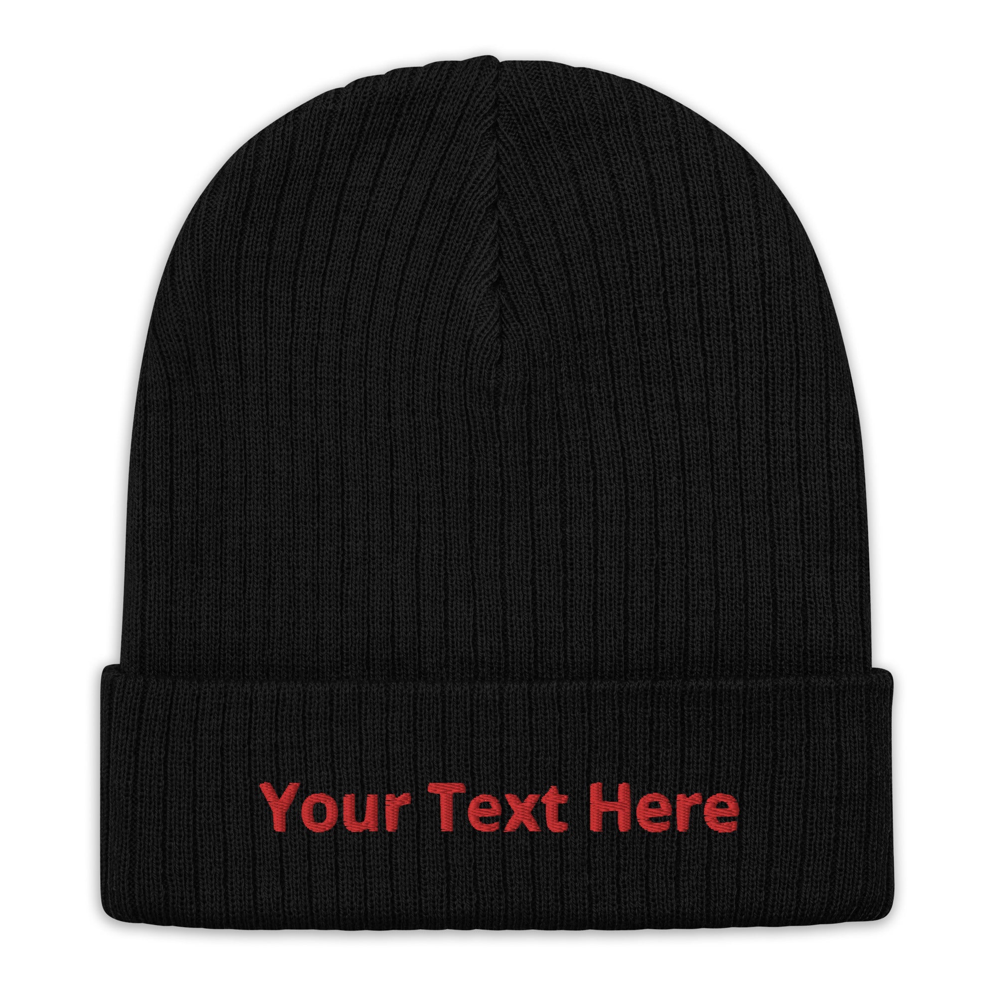 Ribbed knit beanie Your Text Here