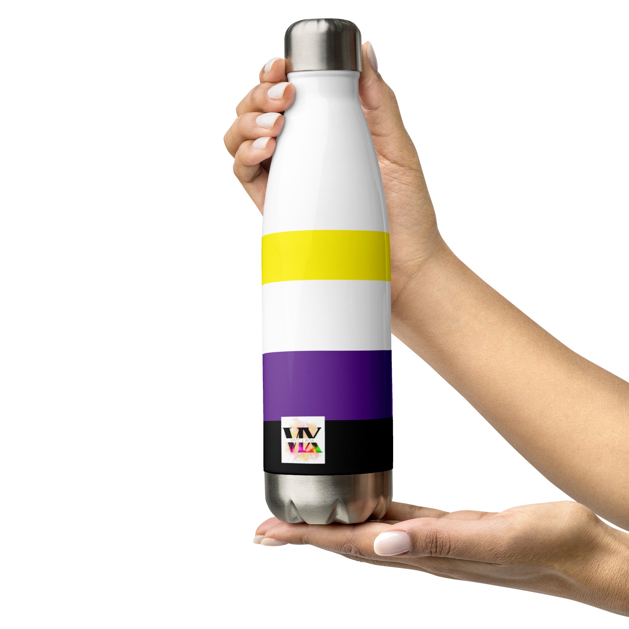 Stainless Steel Water Bottle Non-Binary Flag