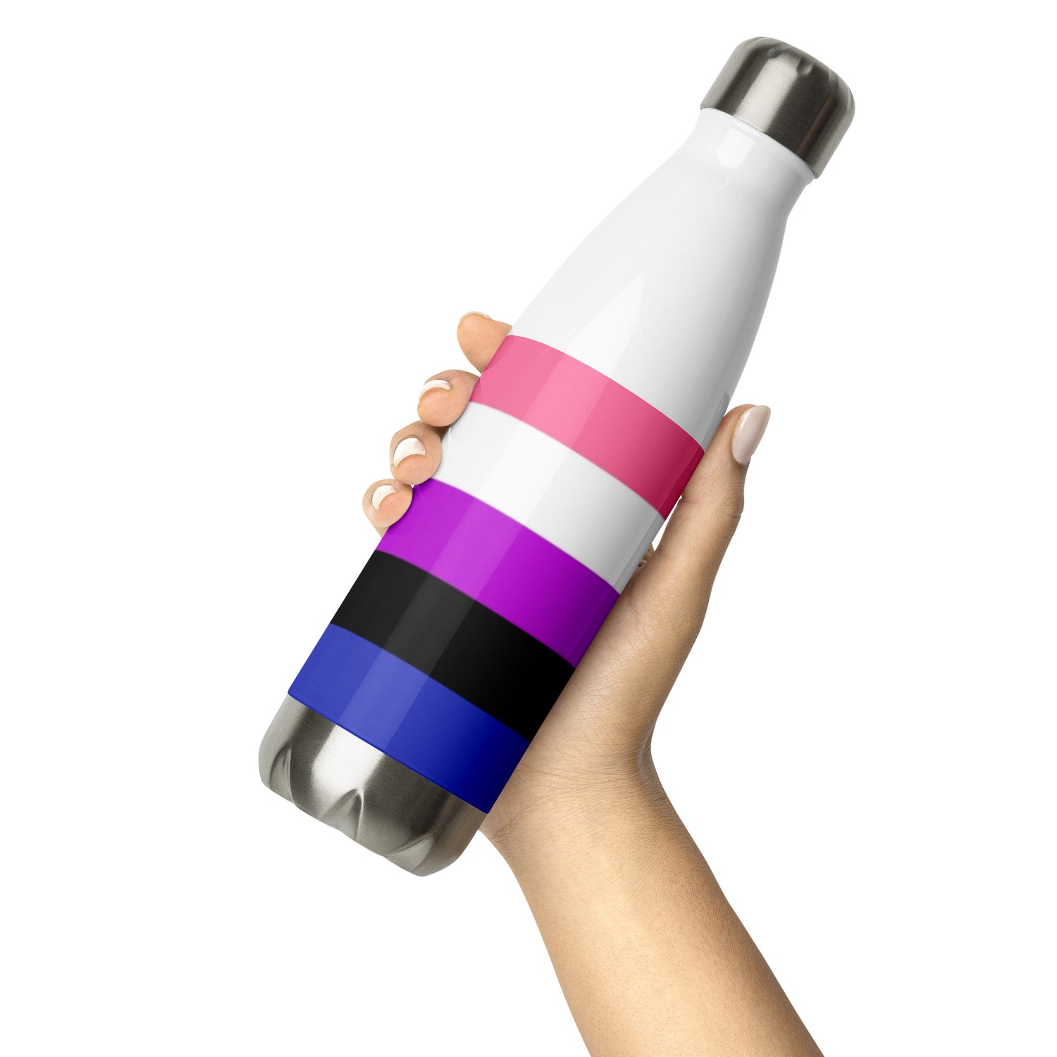 Botella de agua de acero inoxidable Genderfluid Pride