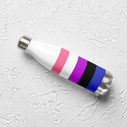 Botella de agua de acero inoxidable Genderfluid Pride