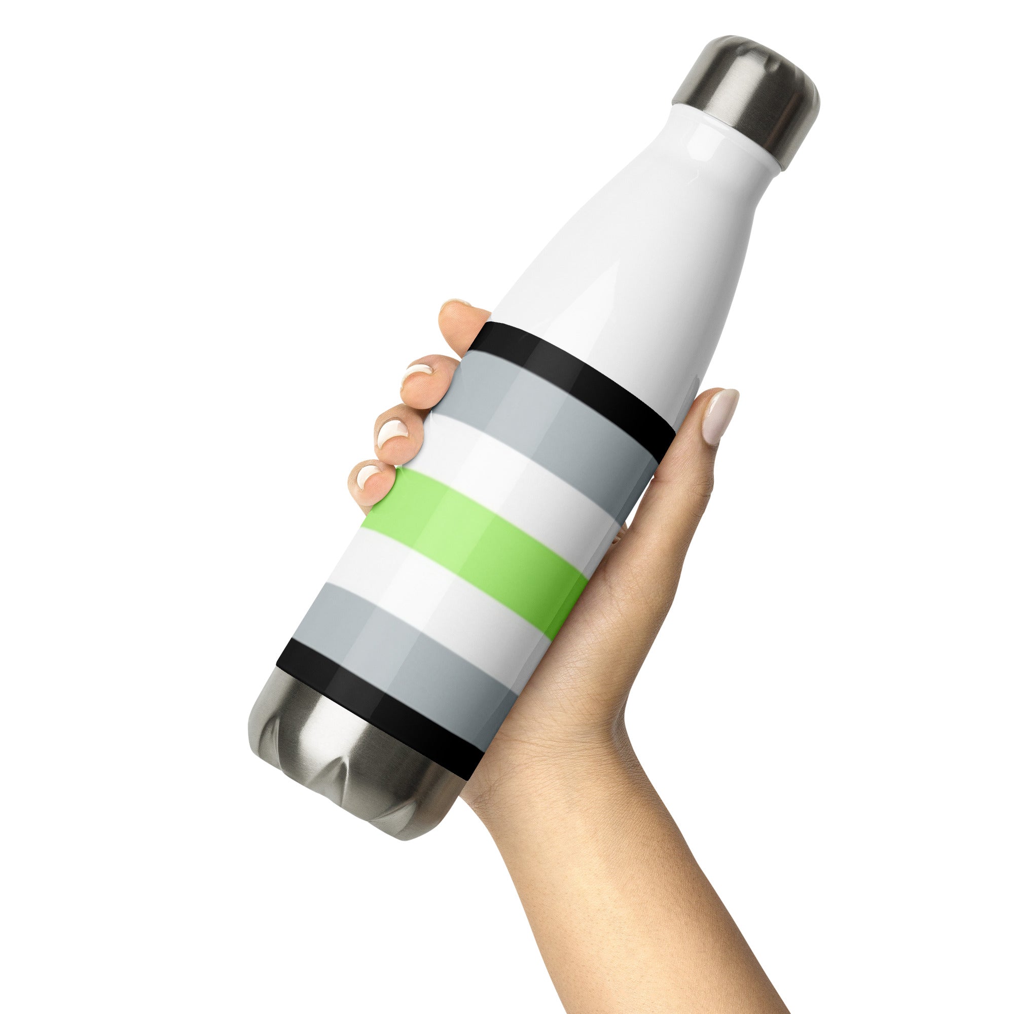 Stainless Steel Water Bottle Agender Flag