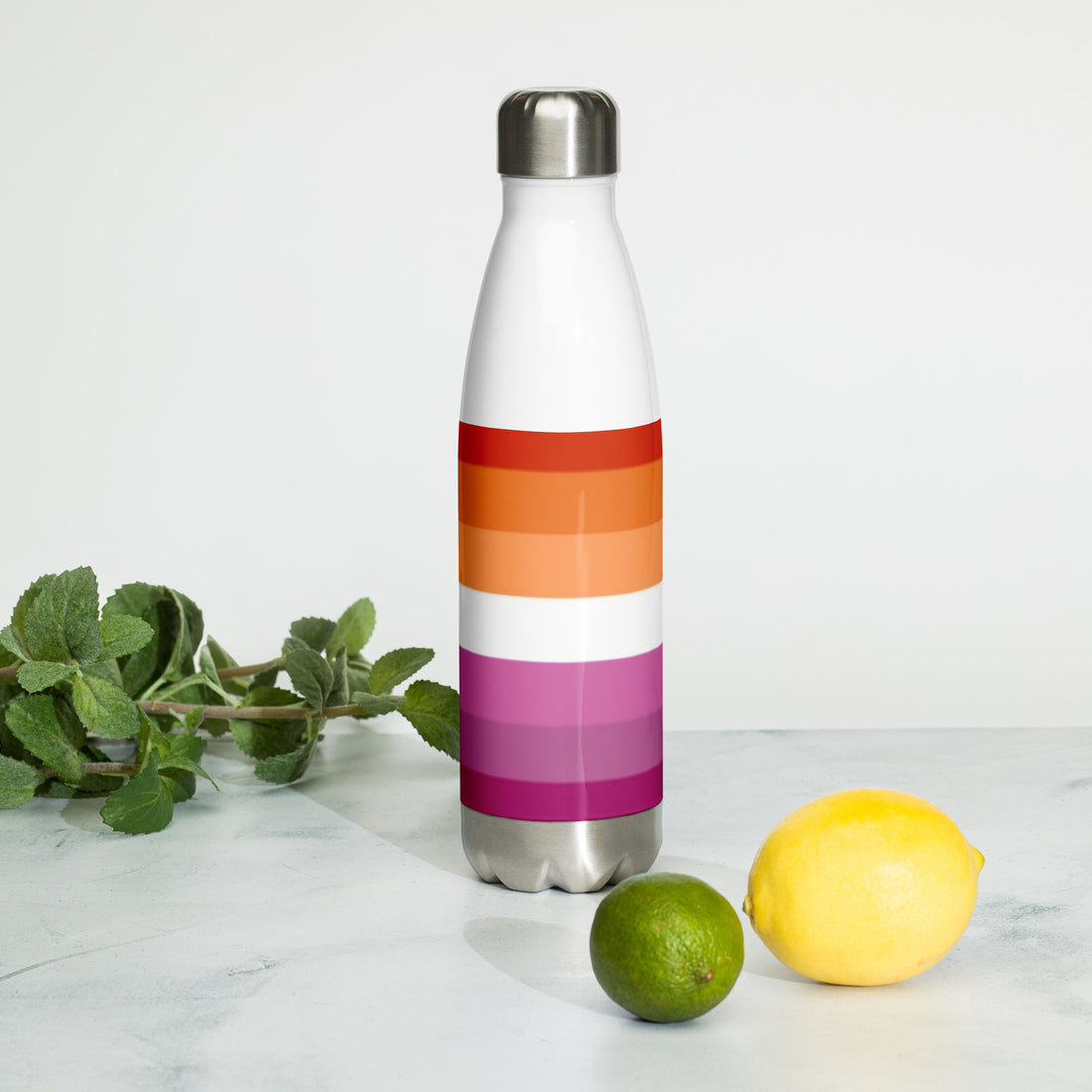 Stainless Steel Water Bottle Lesbian Pride