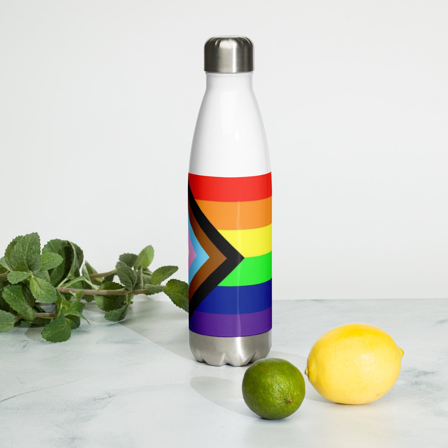 Stainless Steel Water Bottle Pride Intersex-Inclusive