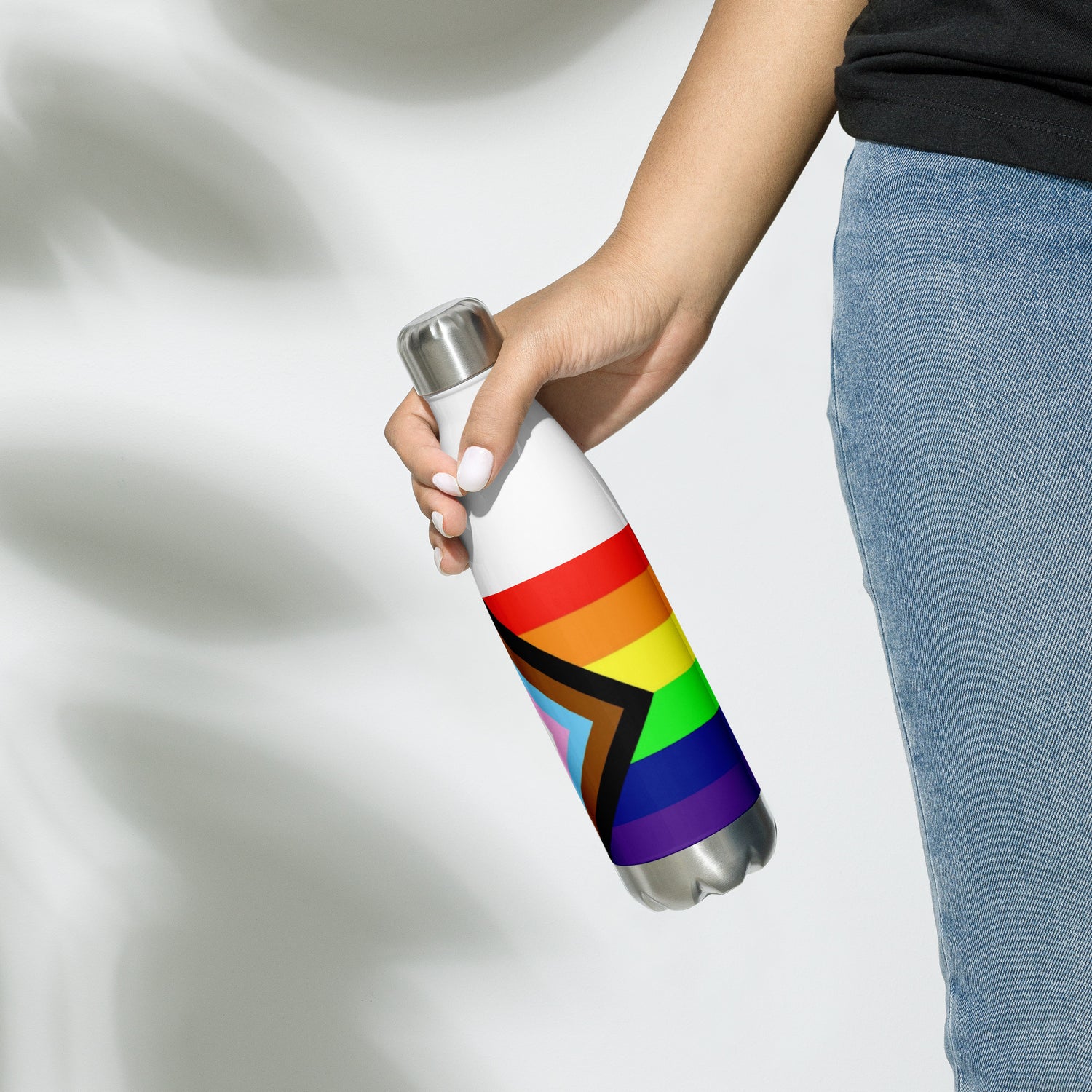 Stainless Steel Water Bottle Pride Intersex-Inclusive