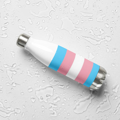 Stainless Steel Water Bottle Transgender Flag