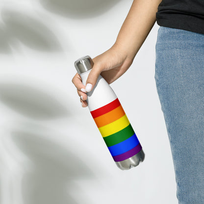 Garrafa de água em aço inoxidável LGBTQIA+ 6 cores