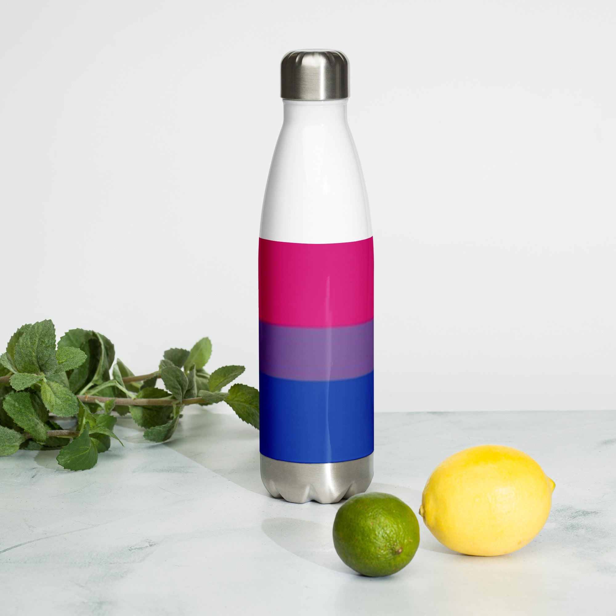 Stainless Steel Water Bottle Bisexual Flag